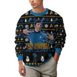 Hooktab Spock Trek Yourself Before You Wreck Yourself Sar Trek Ugly Christmas Sweater