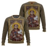 Hooktab St Francis Of Assisi Ugly Christmas Sweater