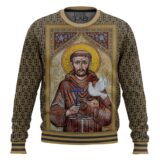 Hooktab St Francis Of Assisi Ugly Christmas Sweater