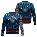 Hooktab Star Of Bucky Winter Winter Soldier Ugly Christmas Sweater
