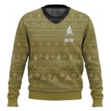 Hooktab Star Trek 1966 Yellow - Custom Name Ugly Christmas Sweater
