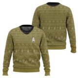 Hooktab Star Trek 1966 Yellow Ugly Christmas Sweater