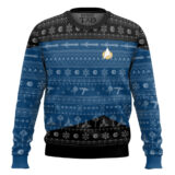 Hooktab Star Trek 1987 Dark Blue Ugly Christmas Sweater