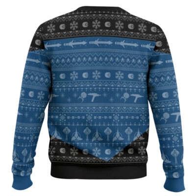 Hooktab Star Trek 1987 Dark Blue Ugly Christmas Sweater