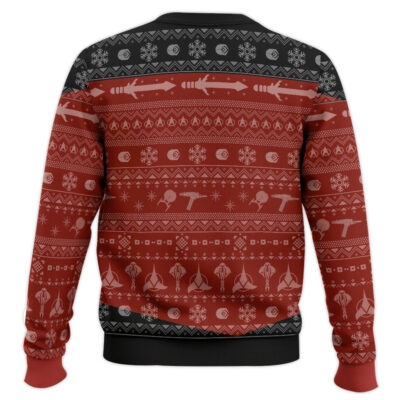 Hooktab Star Trek 1987 Red – Custom Name Ugly Christmas Sweater