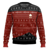 Hooktab Star Trek 1987 Red - Custom Name Ugly Christmas Sweater