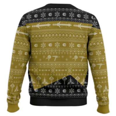 Hooktab Star Trek 1987 Yellow – Custom Name Ugly Christmas Sweater