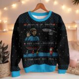 Hooktab Star Trek Beam Up Santa Ugly Christmas Sweater