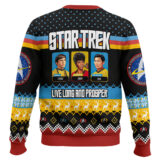 Hooktab Star Trek Live Long And Prosper Ugly Christmas Sweater