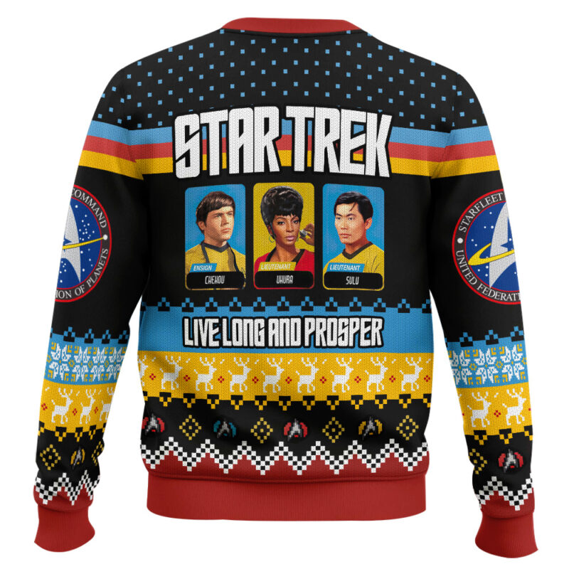 Hooktab Star Trek Live Long And Prosper Ugly Christmas Sweater Hooktab Star Trek Live Long And Prosper Ugly Christmas Sweater
