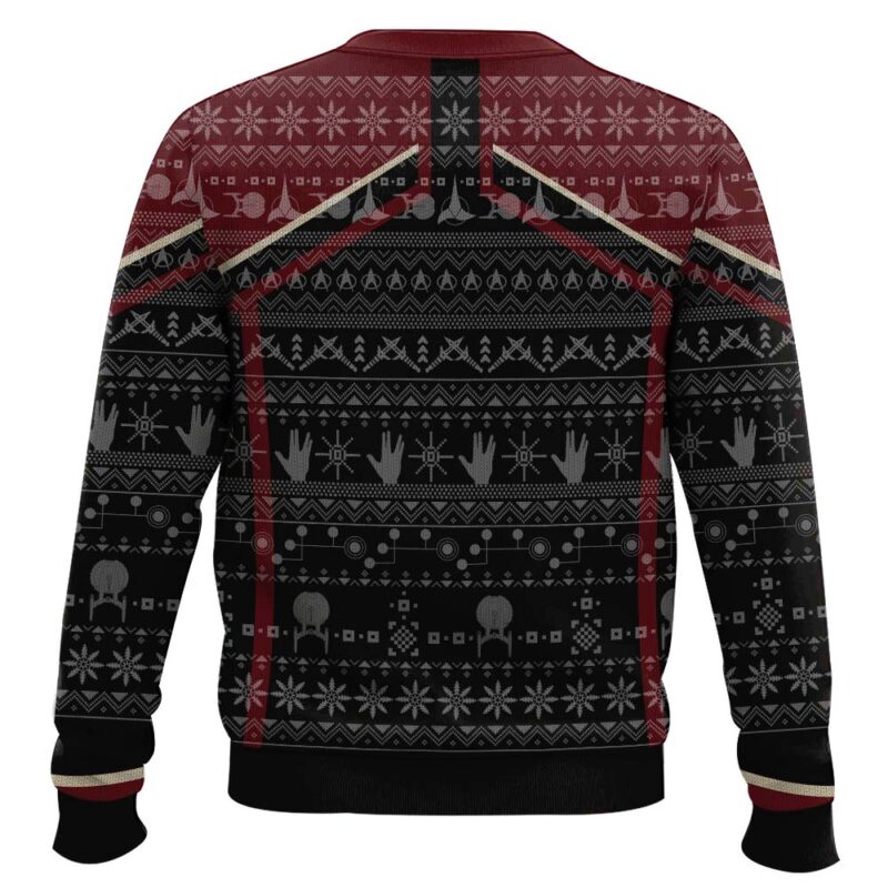 Hooktab Star Trek Picard 2020 Red - Custom Name Ugly Christmas Sweater Hooktab Star Trek Picard 2020 Red - Custom Name Ugly Christmas Sweater