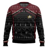 Hooktab Star Trek Picard 2020 Red Ugly Christmas Sweater