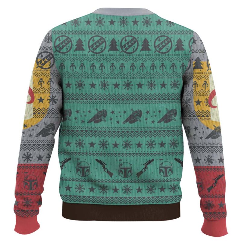 Hooktab Star Wars Boba Fett Ugly Christmas Sweater Hooktab Star Wars Boba Fett Ugly Christmas Sweater