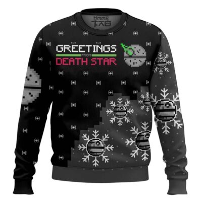 Hooktab Star Wars Greetings From Death Star Ugly Christmas Sweater