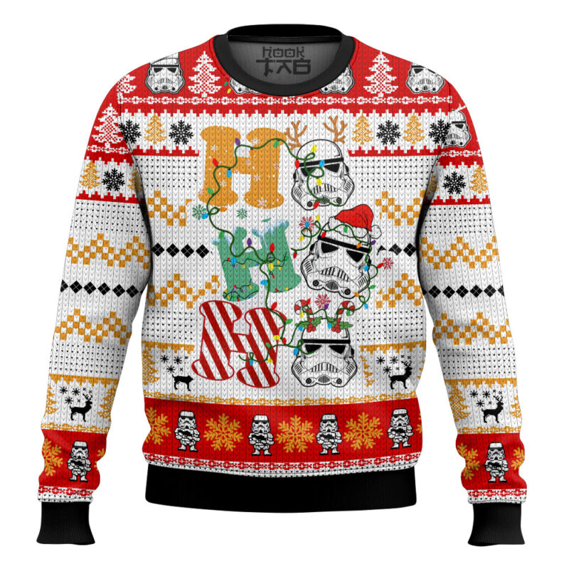 Hooktab Star Wars Stormtrooper Ho Ho Ho Ugly Christmas Sweater