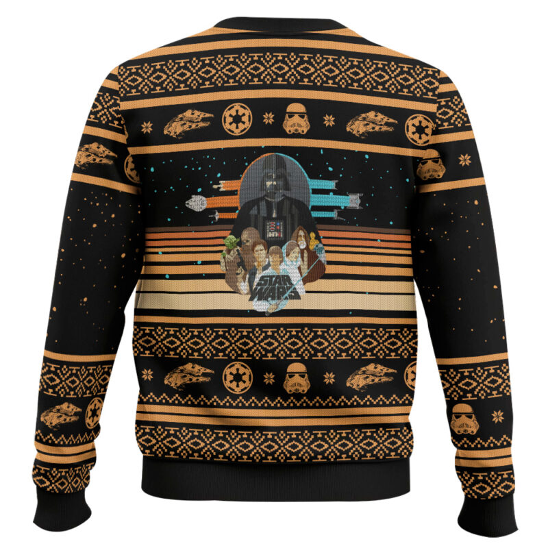 Hooktab Star Wars Trilogy Ugly Christmas Sweater Hooktab Star Wars Trilogy Ugly Christmas Sweater