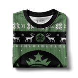 Hooktab Starbucks Yoda Star Wars Ugly Christmas Sweater