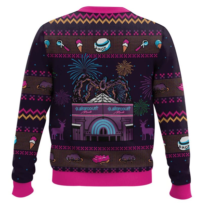 Hooktab Starcourt Stranger Things Ugly Christmas Sweater Hooktab Starcourt Stranger Things Ugly Christmas Sweater