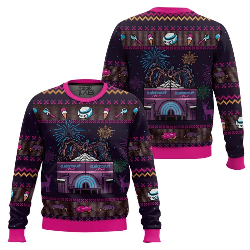 Hooktab Starcourt Stranger Things Ugly Christmas Sweater Hooktab Starcourt Stranger Things Ugly Christmas Sweater