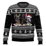 Hooktab Starry Night Chibi Vader Star Wars Ugly Christmas Sweater