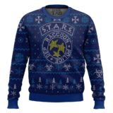 Hooktab S.T.A.R.S. Racoon Police Dep Resident Evil Ugly Christmas Sweater