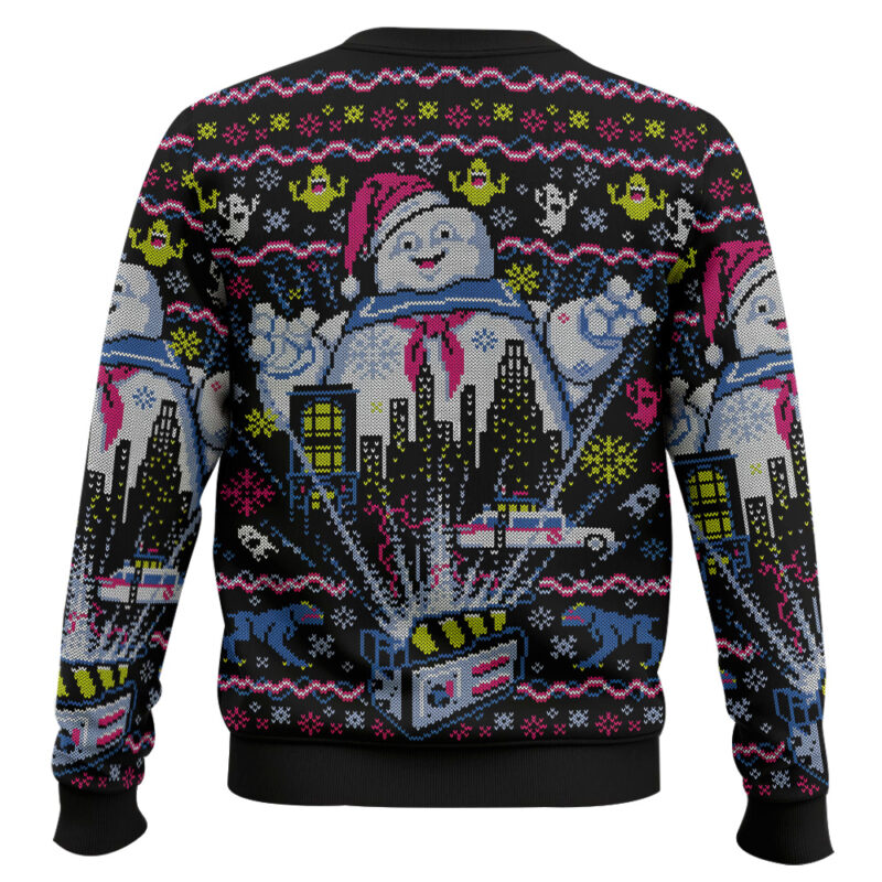 Hooktab Stay Puft Marshmallow Man Ghostbusters Ugly Christmas Sweater Hooktab Stay Puft Marshmallow Man Ghostbusters Ugly Christmas Sweater