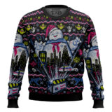 Hooktab Stay Puft Marshmallow Man Ghostbusters Ugly Christmas Sweater