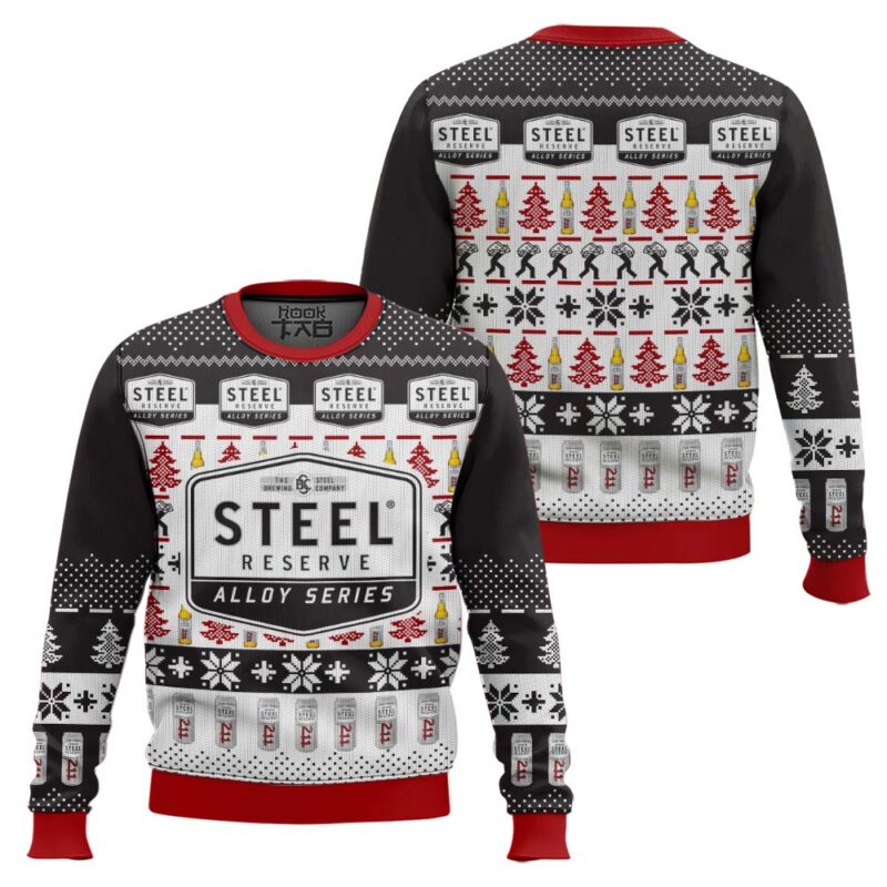 Hooktab Steel Reserve Ugly Christmas Sweater Hooktab Steel Reserve Ugly Christmas Sweater