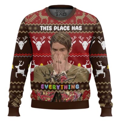 Hooktab Stefon This Place Has Everything Saturday Night Live Ugly Christmas Sweater