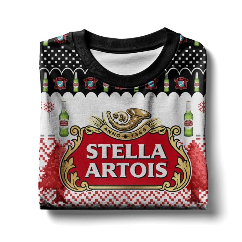 Hooktab Stella Artois Beer Ugly Christmas Sweater Hooktab Stella Artois Beer Ugly Christmas Sweater