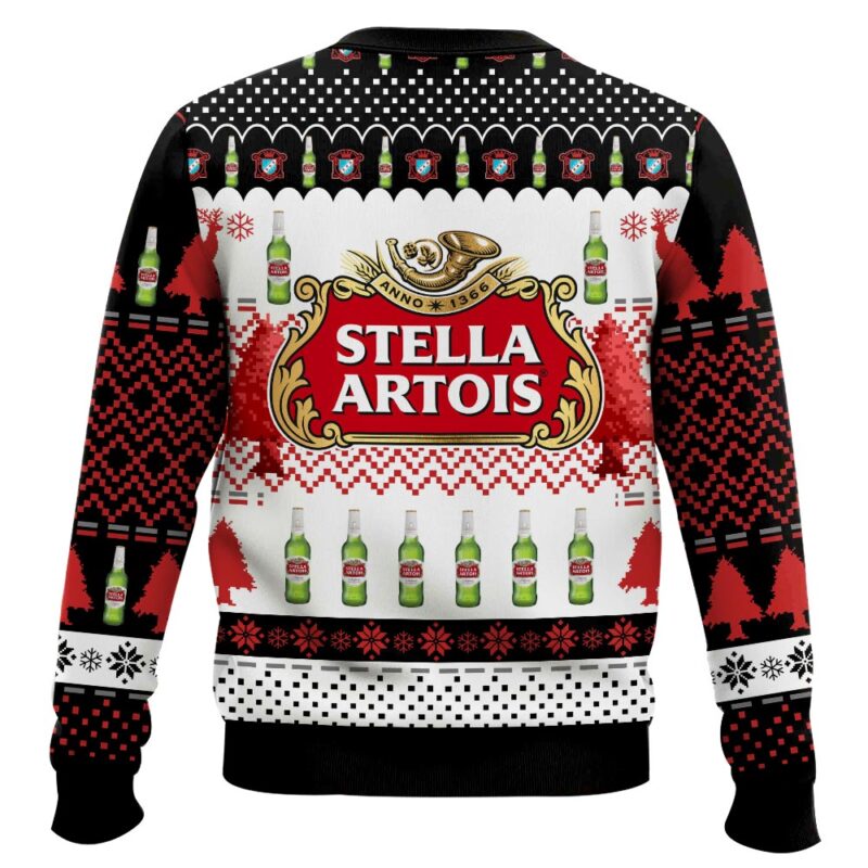 Hooktab Stella Artois Beer Ugly Christmas Sweater Hooktab Stella Artois Beer Ugly Christmas Sweater