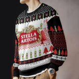 Hooktab Stella Artois Beer Ugly Christmas Sweater