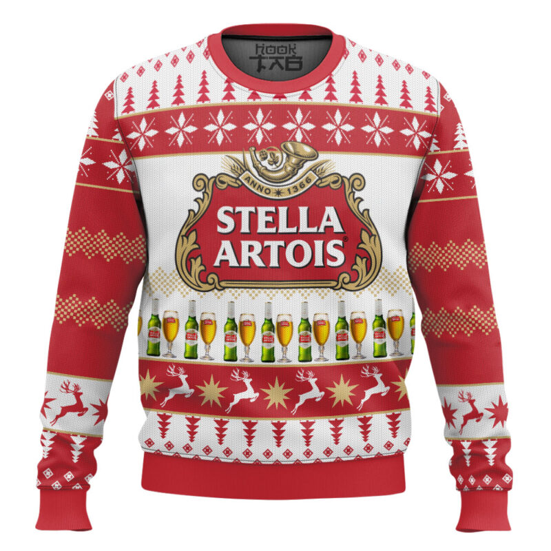 Hooktab Stella Artois Pilsner Ugly Christmas Sweater