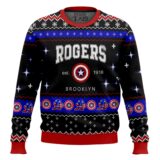 Hooktab Steve Rogers Captain America Ugly Christmas Sweater