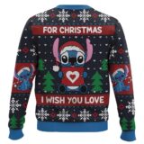 Hooktab Stitch I Wish You Love Lilo And Stitch Ugly Christmas Sweater