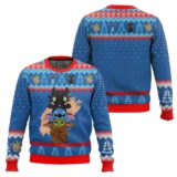 Hooktab Stitch, Sdentato And Baby Yoda Ugly Christmas Sweater