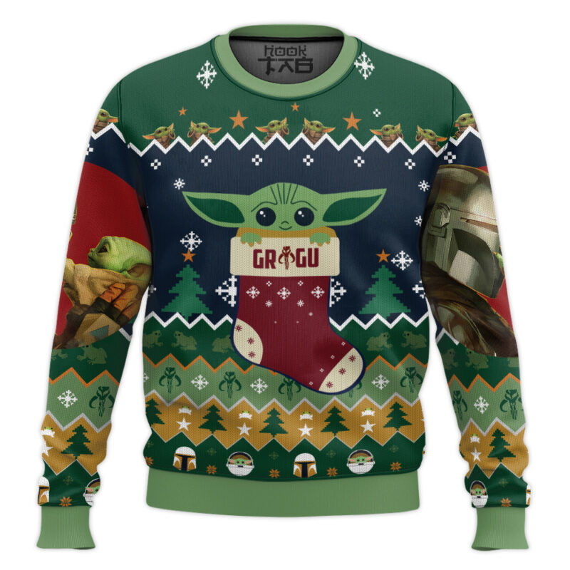 Hooktab Stocking Stuffers Baby Yoda Grogu Star Wars Ugly Christmas Sweater