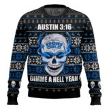 Hooktab Stone Cold Austin 3:16 WWE Ugly Christmas Sweater