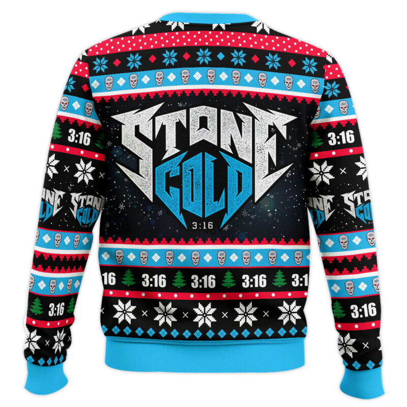 Hooktab Stone Cold Steve Austin WWE Ugly Christmas Sweater Hooktab Stone Cold Steve Austin WWE Ugly Christmas Sweater