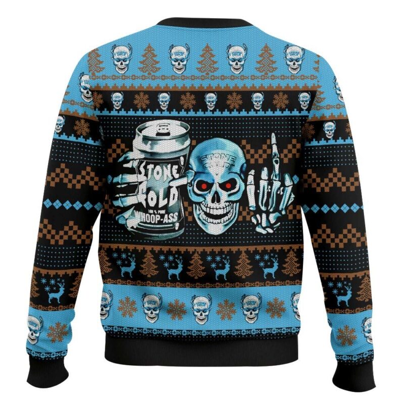Hooktab Stone Cold WWE Ugly Christmas Sweater Hooktab Stone Cold WWE Ugly Christmas Sweater