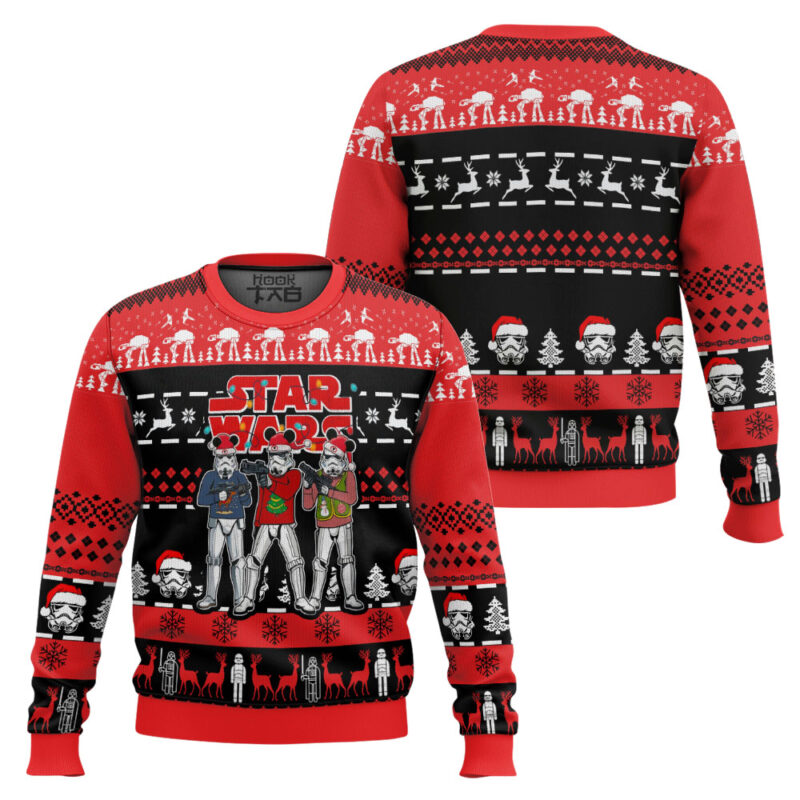 Hooktab Stormtrooper Squad Star Wars Ugly Christmas Sweater Hooktab Stormtrooper Squad Star Wars Ugly Christmas Sweater