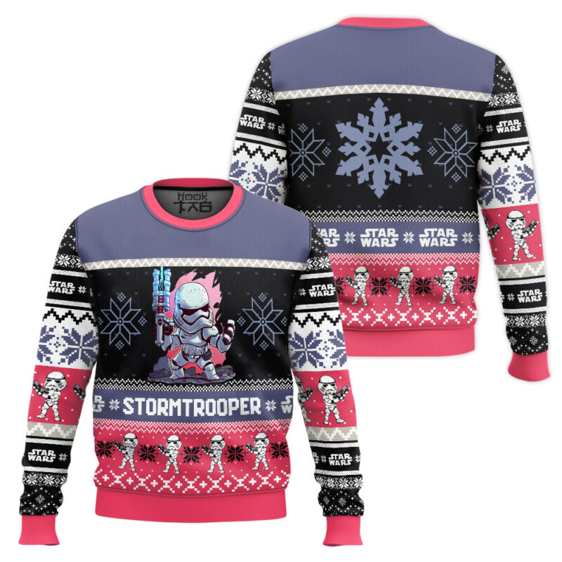 Hooktab Stormtrooper Star Wars Ugly Christmas Sweater Hooktab Stormtrooper Star Wars Ugly Christmas Sweater