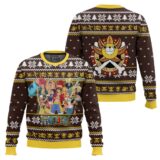 Hooktab Straw Hat Pirates Crew One Piece Ugly Christmas Sweater