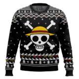 Hooktab Straw Hat Pirates One Piece Ugly Christmas Sweater