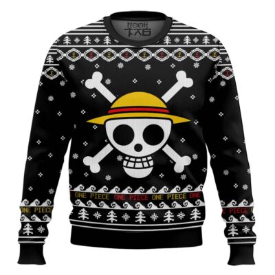 Hooktab Straw Hat Pirates One Piece Ugly Christmas Sweater
