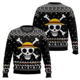 Hooktab Straw Hat Pirates One Piece Ugly Christmas Sweater