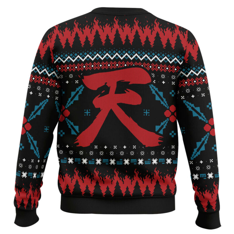 Hooktab Street Fighter Akuma Ugly Christmas Sweater Hooktab Street Fighter Akuma Ugly Christmas Sweater