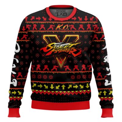 Hooktab Street Fighter Ryu Ugly Christmas Sweater