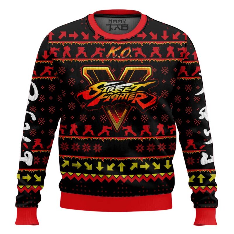 Hooktab Street Fighter Ryu Ugly Christmas Sweater