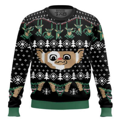 Hooktab Stripe Gizmo Gremlins Ugly Christmas Sweater